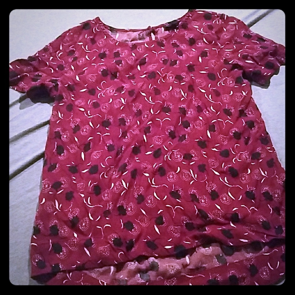 Dark floral blouse